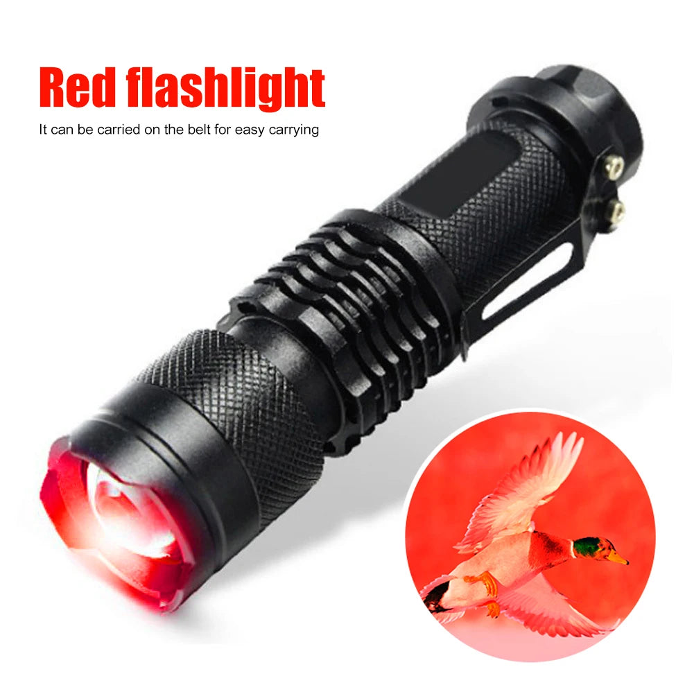 Red Beam 670 Tactical LED Flashlight – EDC Torch for Hunting & Eye Health