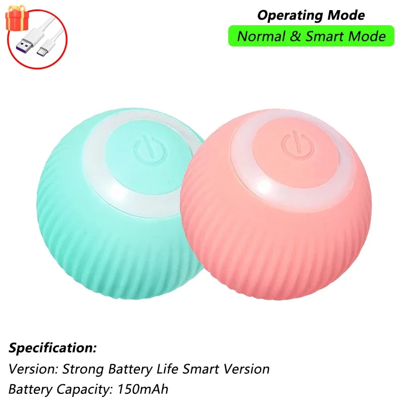 Rechargeable Interactive Cat Ball Toy – Smart Rolling Mouse with Tail