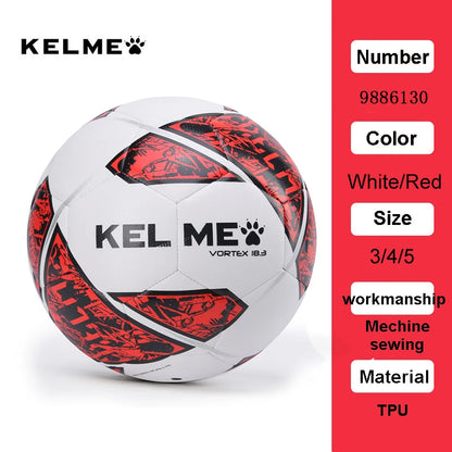 "KELME Professional TPU Football – Training & Match Soccer Ball | Size 3/4/5 | Red & Green"