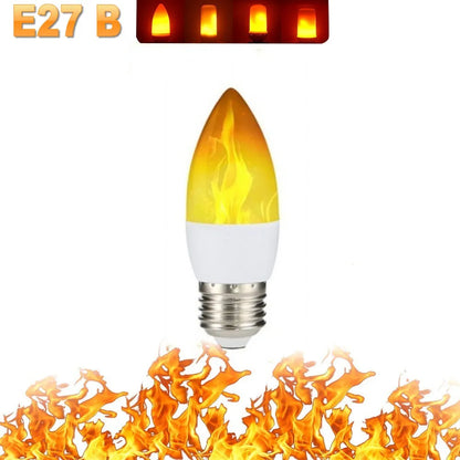 B22 E27 LED Flame Effect Light Bulbs with 4 Modes for Party, Festival, and Garden Decor