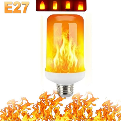 B22 E27 LED Flame Effect Light Bulbs with 4 Modes for Party, Festival, and Garden Decor