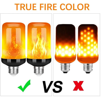 B22 E27 LED Flame Effect Light Bulbs with 4 Modes for Party, Festival, and Garden Decor