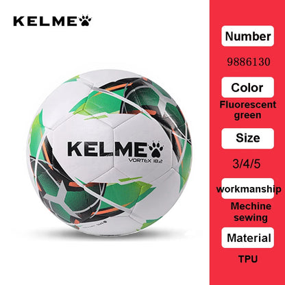 "KELME Professional TPU Football – Training & Match Soccer Ball | Size 3/4/5 | Red & Green"