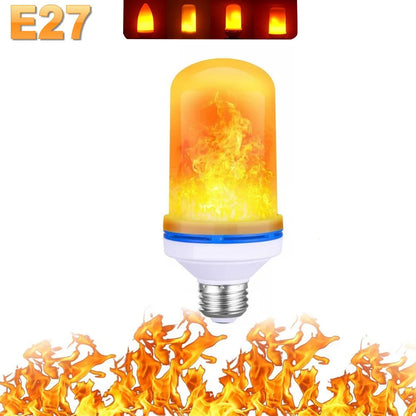 B22 E27 LED Flame Effect Light Bulbs with 4 Modes for Party, Festival, and Garden Decor