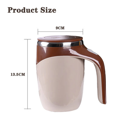 "Lazy Auto Stirring Coffee Cup – Magnetic Rotating Electric Milk Cup, 304 Stainless Steel"