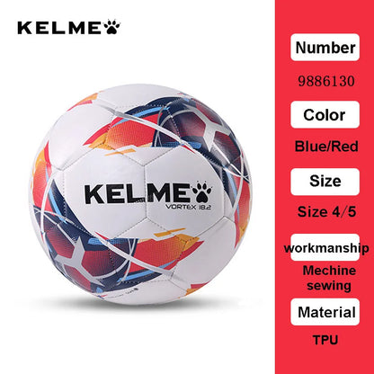 "KELME Professional TPU Football – Training & Match Soccer Ball | Size 3/4/5 | Red & Green"