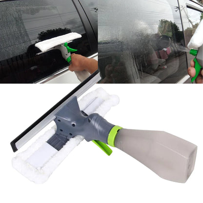 Window Cleaner Kit – Spray, Scraper, Microfiber Cloth & Wiper for Streak-Free Glass Cleaning