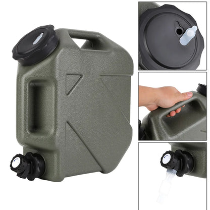 AquaCarry Pro: Portable 3-12L Water Container with Leak-Proof Faucet for Camping, Hiking, and Outdoor Adventures