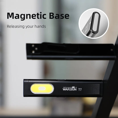 Warsun USB-C Rechargeable LED Keychain Flashlight – 600Lm Mini Torch with Magnet