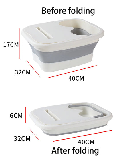 "Foldable Footbath Massage Bucket – Collapsible Foot Soaking Basin for Spa & Pedicure"