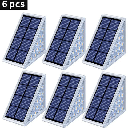 Waterproof Solar LED Outdoor Step Light with Lens, Secure Design for Pathways, Stairs, Decks, and Garden Lighting