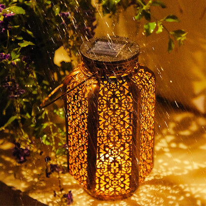 Retro Solar LED Hanging Lantern