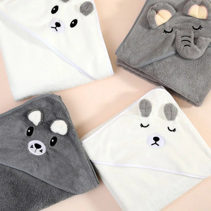 Soft Baby Bath Towel and Newborn Swaddle Blanket for Boys and Girls