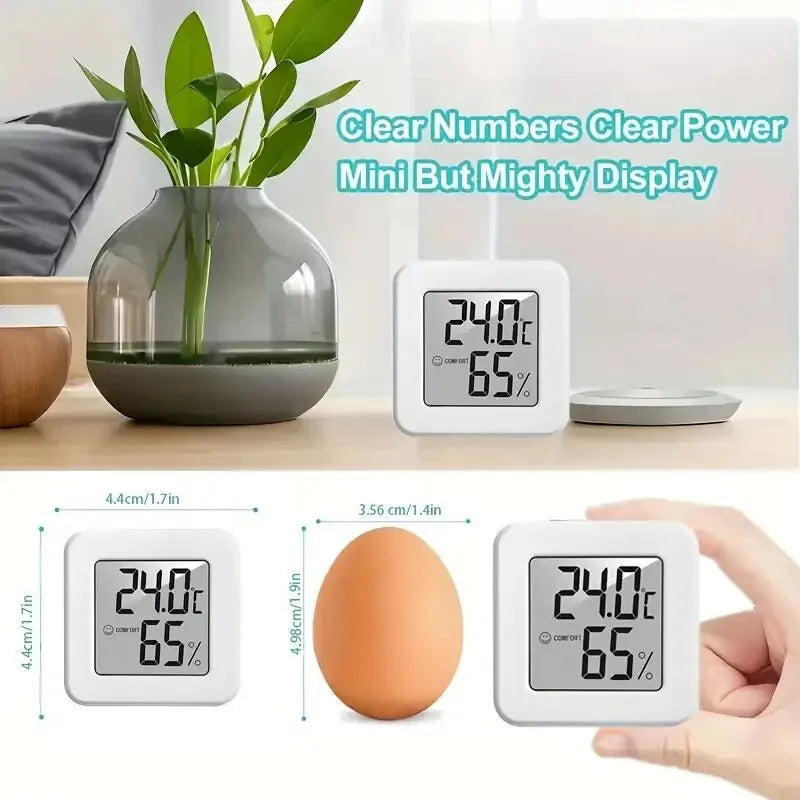 Indoor Mini Temperature and Humidity Meter – Portable Digital Display for Home and Bedroom Use