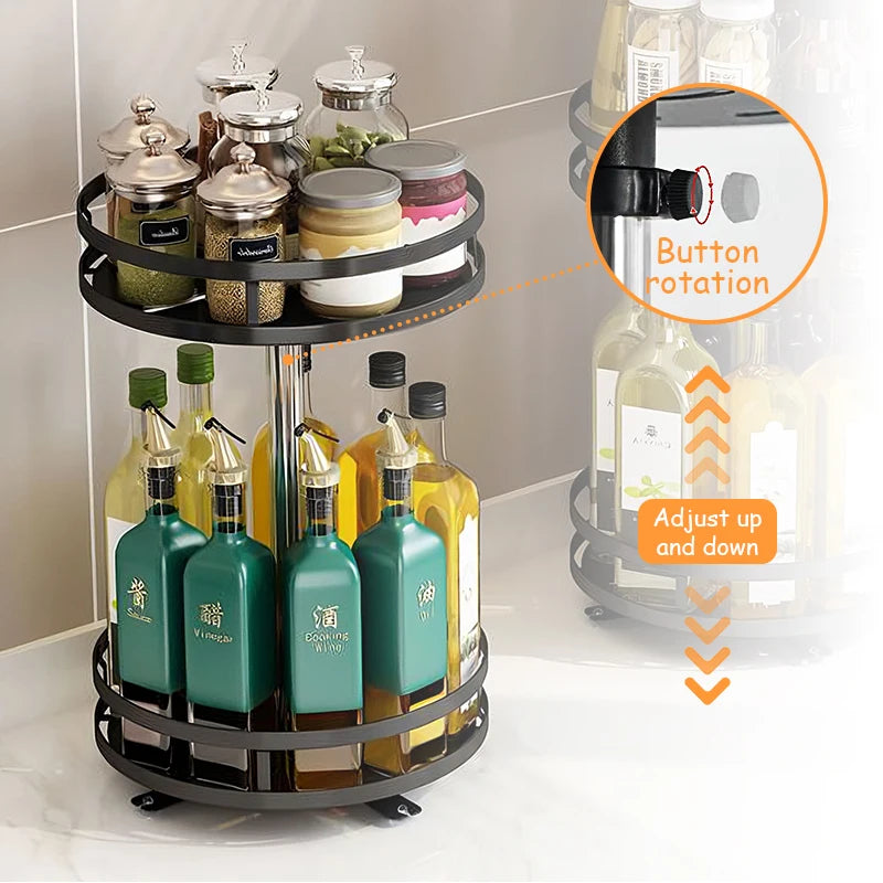 Rotating Non-Slip Spice Rack Organizer