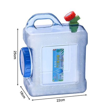 AquaCarry Pro: Portable 3-12L Water Container with Leak-Proof Faucet for Camping, Hiking, and Outdoor Adventures