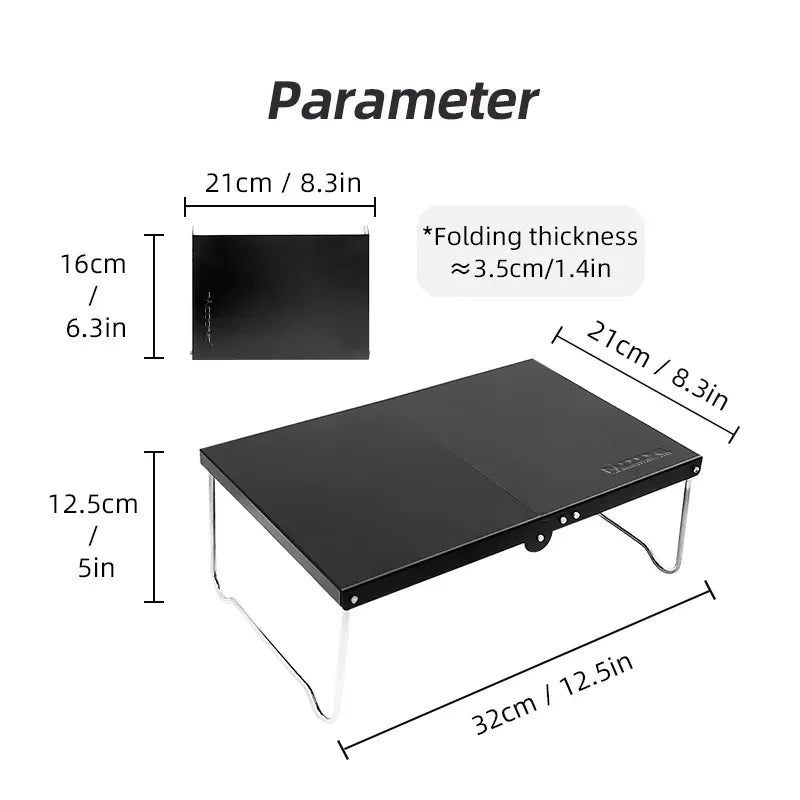 Portable Foldable Camping Table – Ultralight Mini Coffee Table for Outdoor Hiking & Picnic