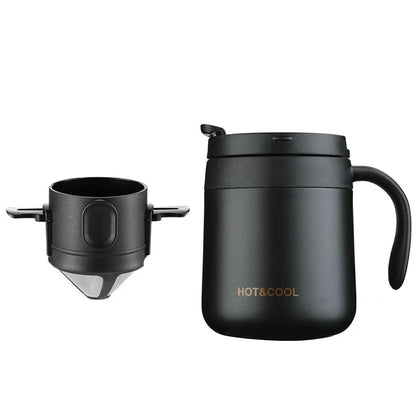 Portable 304 Stainless Steel Coffee Filter & Tea Dripper – Reusable Mug Brewer for Perfect Flavor