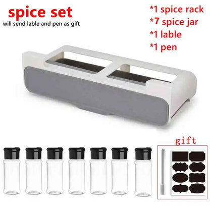 Self-Adhesive Wall-Mounted Spice Rack Organizer