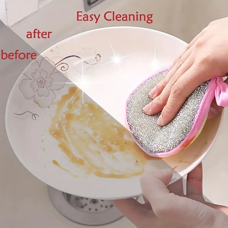 Double-Sided Scrub Sponges – Anti-Scratch Dishwashing & Kitchen Cleaning Sponges