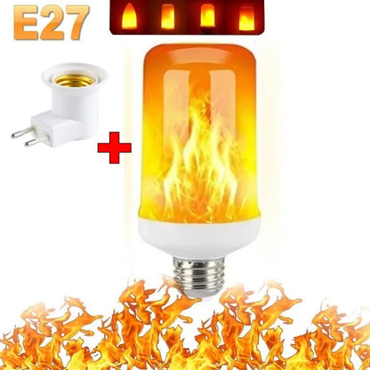 B22 E27 LED Flame Effect Light Bulbs with 4 Modes for Party, Festival, and Garden Decor