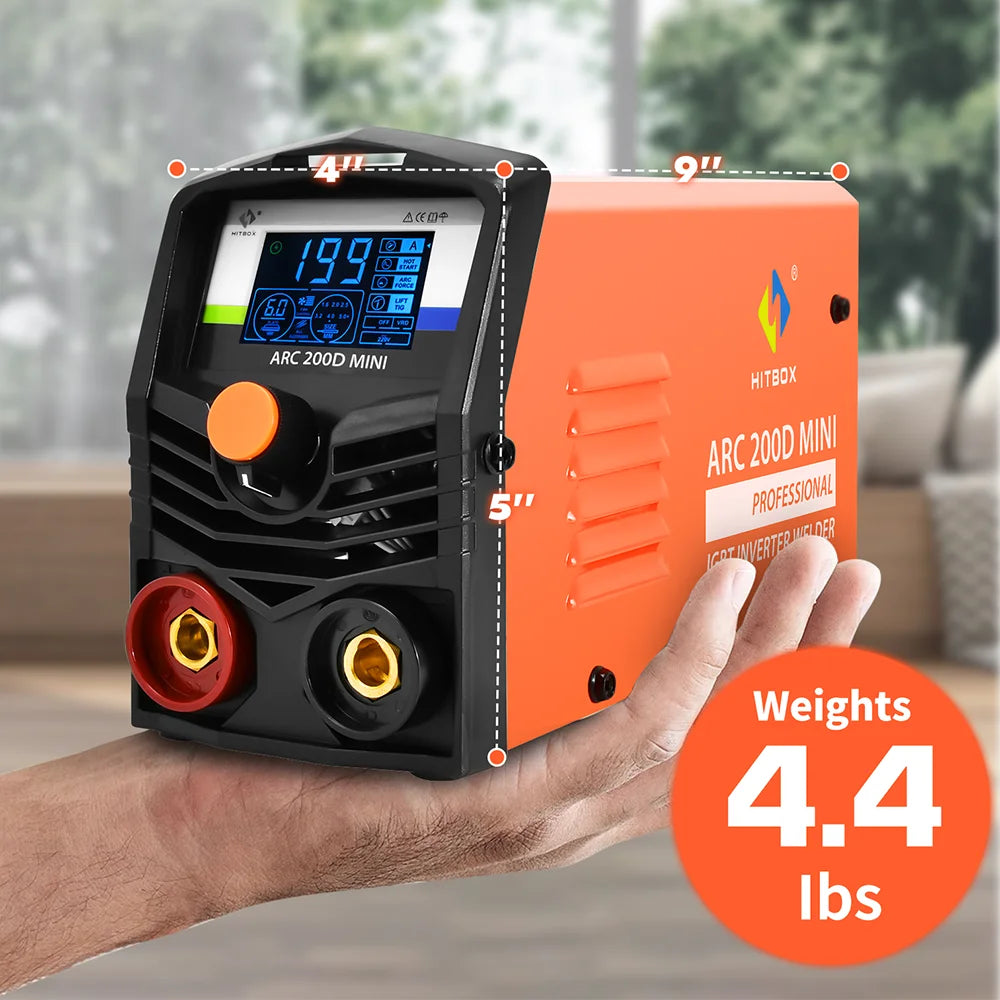 HITBOX ARC200D: 2-in-1 Portable Welding Machine (ARC/MMA & LIFT TIG) – Compact, Powerful, and Reliable