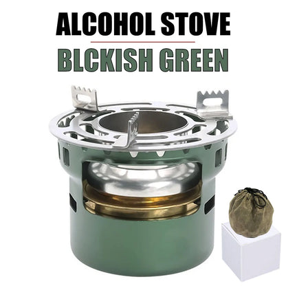 "Portable Mini Alcohol Stove for Camping and Outdoor Cooking"