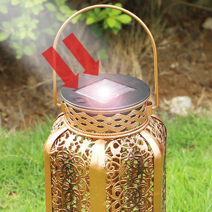 Retro Solar LED Hanging Lantern