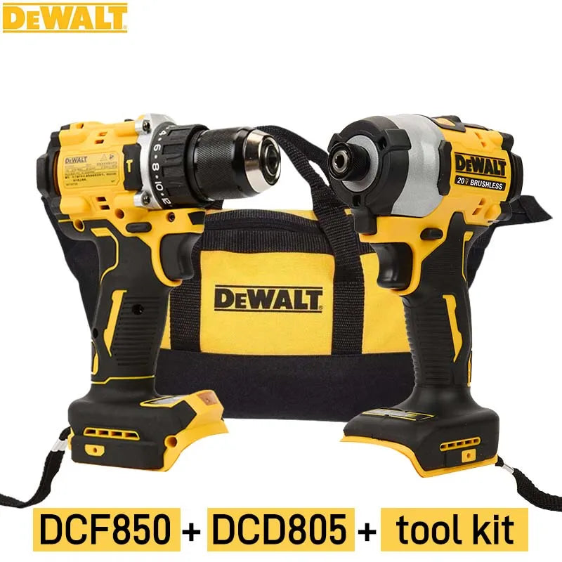 DeWalt DCD805 & DCF850 Brushless Impact Drill and Driver Combo Kit with Lithium-Ion Batteries