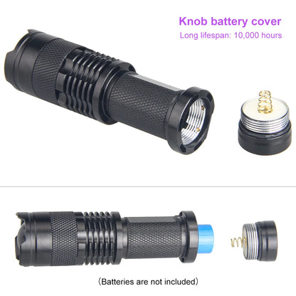 VASTFIRE Mini Q5 LED Flashlight – Adjustable Focus, Waterproof, Ultra-Bright Tactical Torch