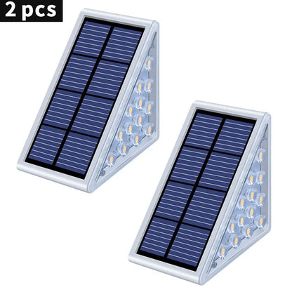 Waterproof Solar LED Outdoor Step Light with Lens, Secure Design for Pathways, Stairs, Decks, and Garden Lighting