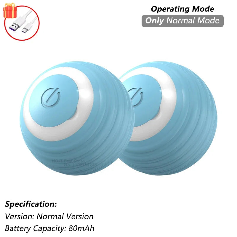 Rechargeable Interactive Cat Ball Toy – Smart Rolling Mouse with Tail