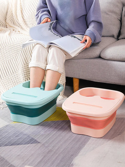 "Foldable Footbath Massage Bucket – Collapsible Foot Soaking Basin for Spa & Pedicure"