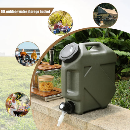 AquaCarry Pro: Portable 3-12L Water Container with Leak-Proof Faucet for Camping, Hiking, and Outdoor Adventures