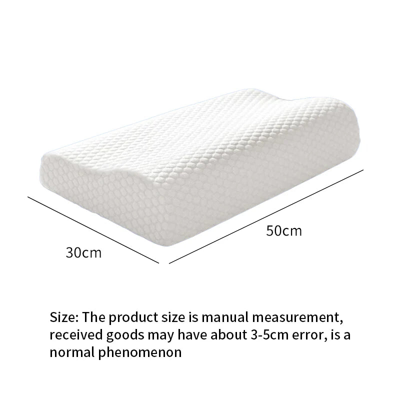 "Memory Foam Anti-Snoring Pillow – Temperature Sensing Water Cube, Knitted Fabric Cover"