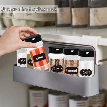 Self-Adhesive Wall-Mounted Spice Rack Organizer