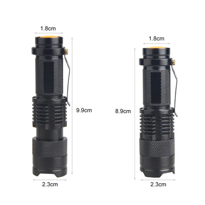 VASTFIRE Mini Q5 LED Flashlight – Adjustable Focus, Waterproof, Ultra-Bright Tactical Torch