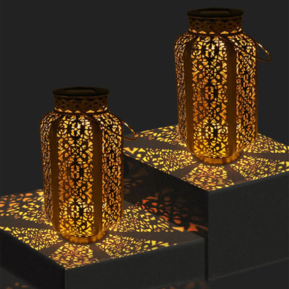 Retro Solar LED Hanging Lantern