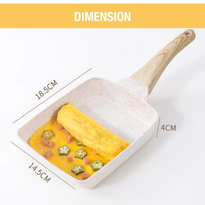 "Rectangular Nonstick Tamagoyaki Pan for Japanese Omelets"