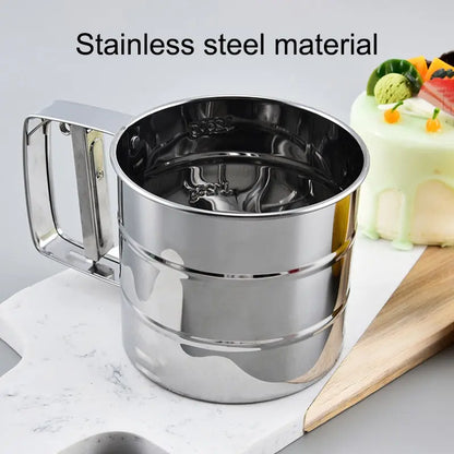 1pc Stainless Steel Flour Sifter for Baking