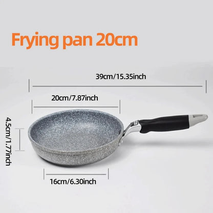 Durable Stone Frying Pan28/26/24/20cm Wok Non-stick Pan Skillet