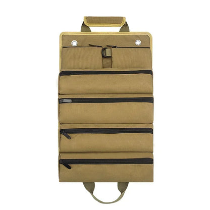 Professional Multi-Purpose Tool Bag with Roll-Up Design – Durable Multi-Pocket Organizer for Hardware and Small Tools