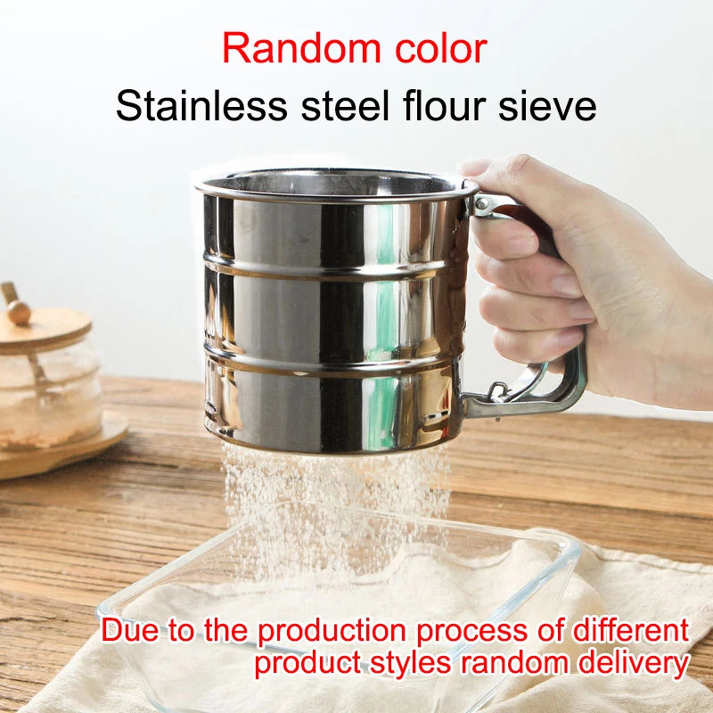 1pc Stainless Steel Flour Sifter for Baking