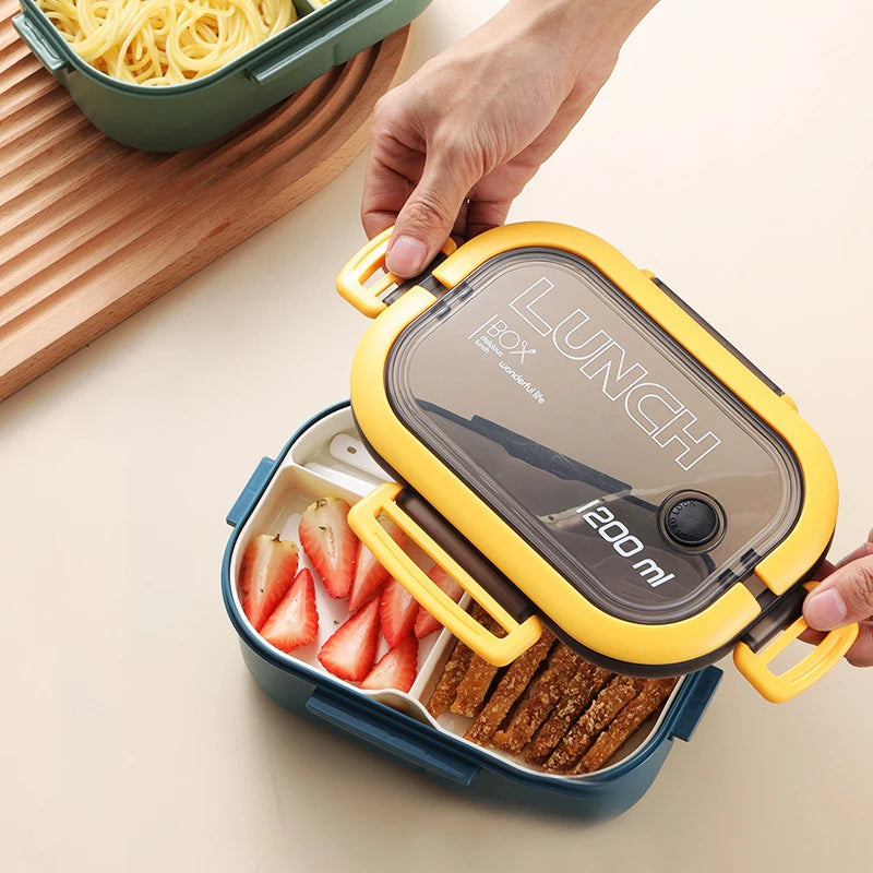 LunchPro: Double Layer Microwaveable Student & Office Lunch Box