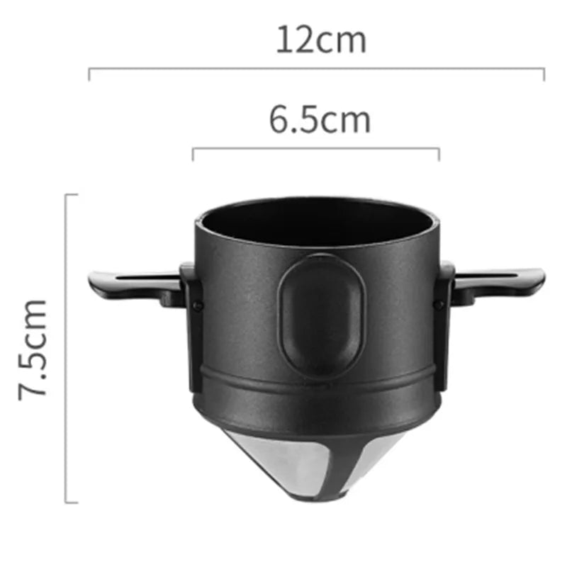 Portable 304 Stainless Steel Coffee Filter & Tea Dripper – Reusable Mug Brewer for Perfect Flavor