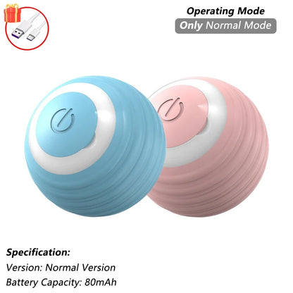 Rechargeable Interactive Cat Ball Toy – Smart Rolling Mouse with Tail