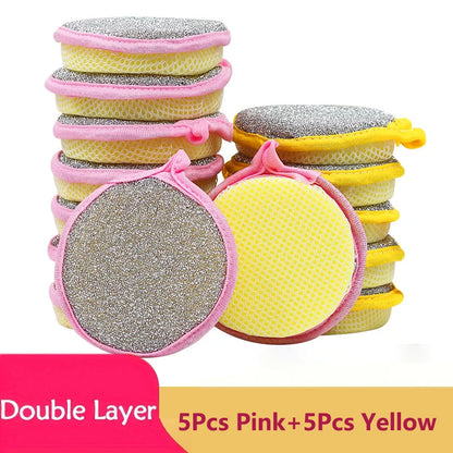 Double-Sided Scrub Sponges – Anti-Scratch Dishwashing & Kitchen Cleaning Sponges