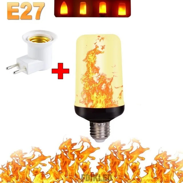 B22 E27 LED Flame Effect Light Bulbs with 4 Modes for Party, Festival, and Garden Decor