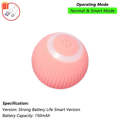 Rechargeable Interactive Cat Ball Toy – Smart Rolling Mouse with Tail