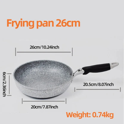 Durable Stone Frying Pan28/26/24/20cm Wok Non-stick Pan Skillet